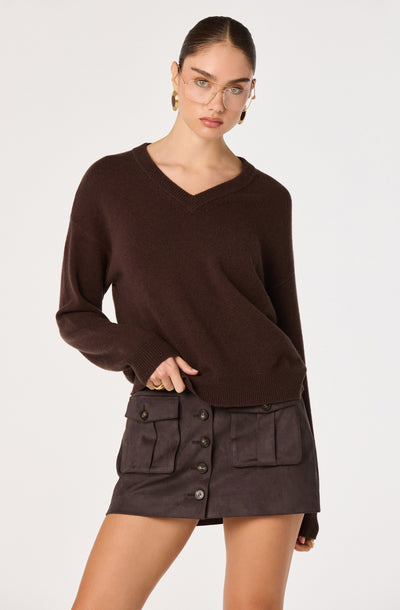 Bowie Heather V-Neck Sweater