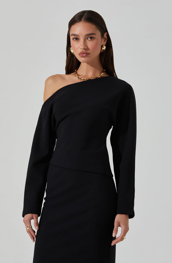 Kana Off Shoulder Asymmetric Top - ASTR the Label Kana Off Shoulder Asymmetric Top - ASTR the Label
