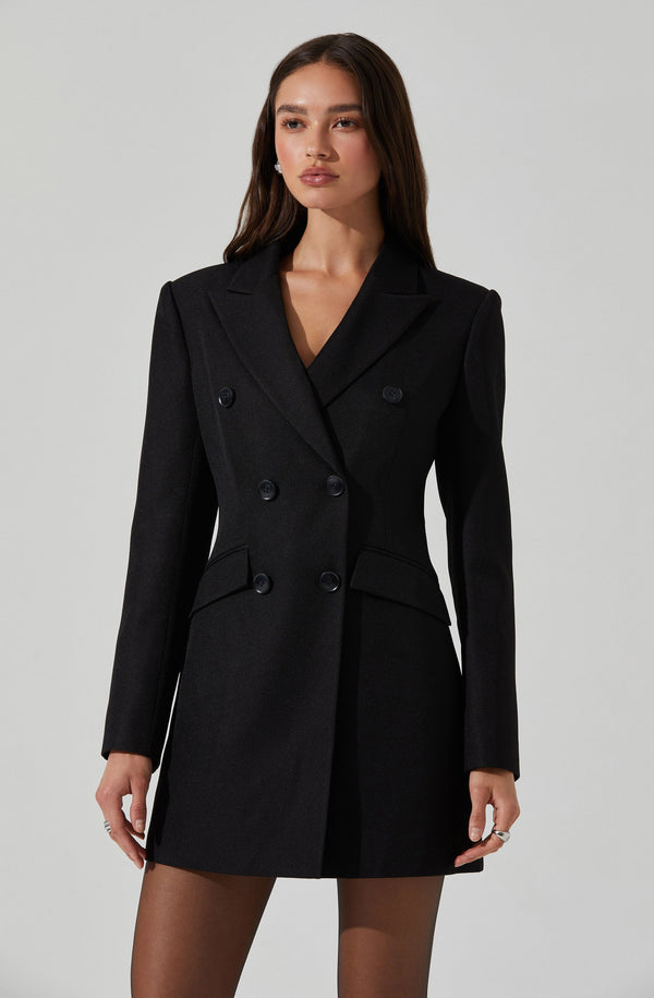 black women's dress coat Verity Tailored Double Breasted casual pant Adrianna Papell Little Black Size:20