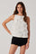 Sticky add to cart - Floria 3D Floral Appliqué Top