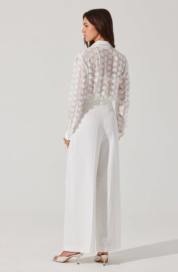 Ioannis 3D Floral Appliqué Shirt - ASTR the Label