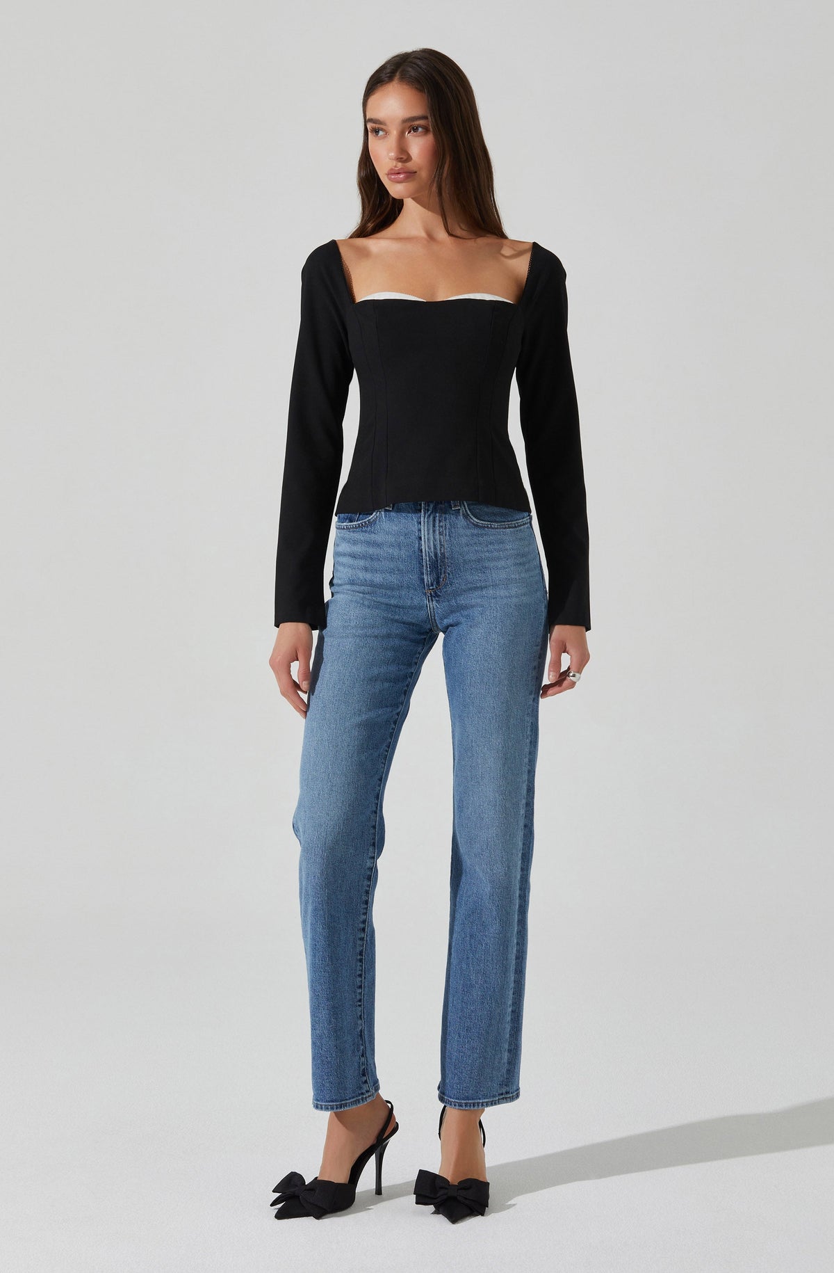 Peekaboo shoulder tops hotsell