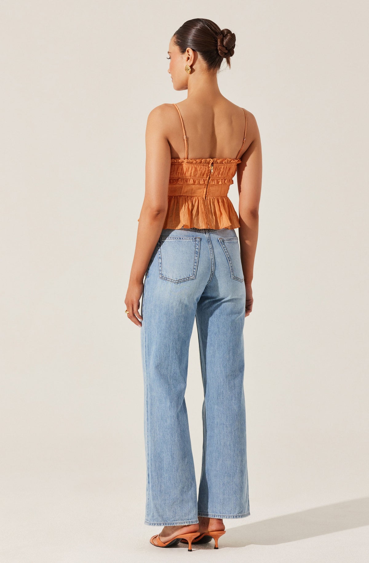 Sylvan Shirred Peplum Top– ASTR the Label Sylvan Shirred Peplum Top– ASTR the Label