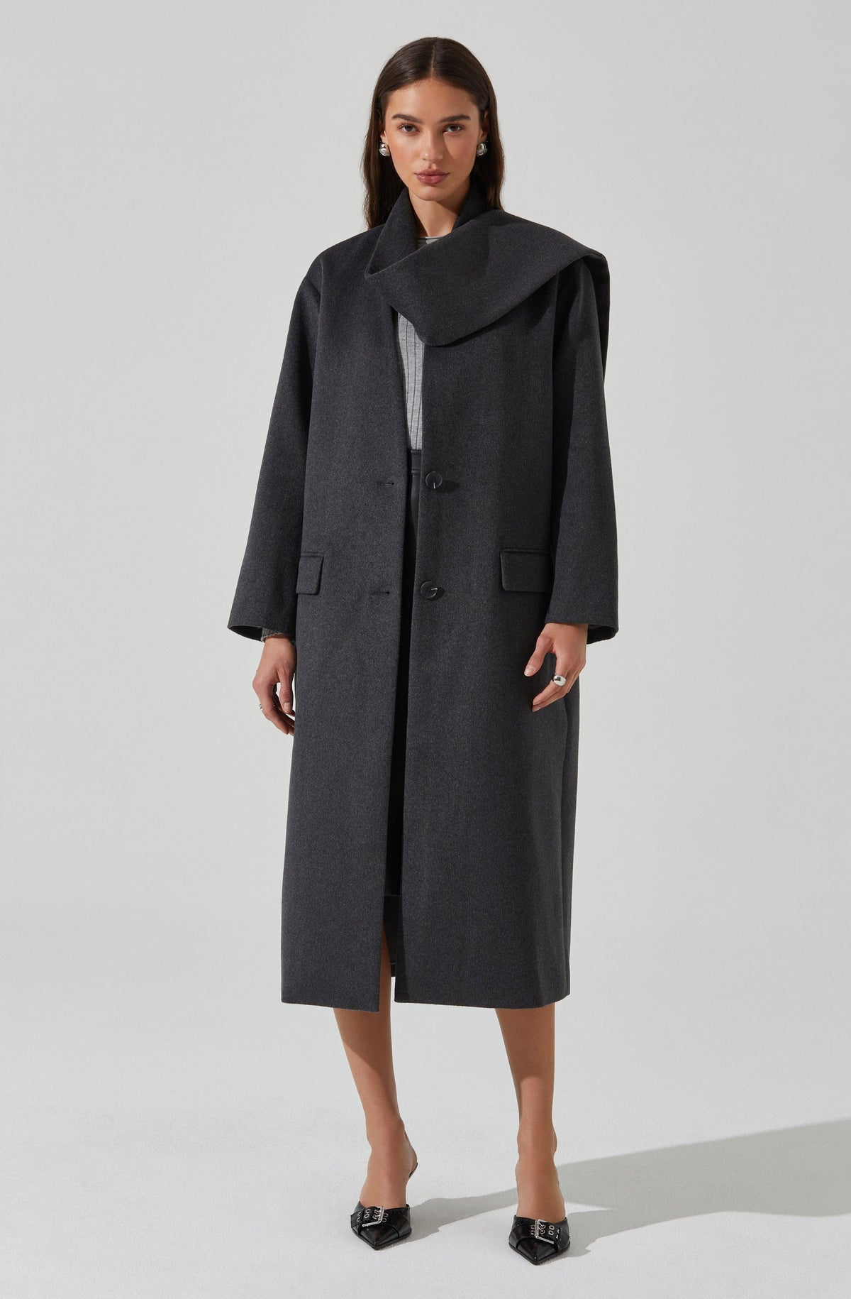 Londyn Scarf Longline Coat– ASTR the Label