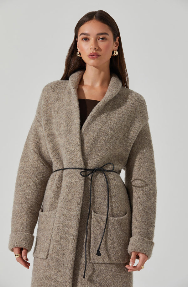 Noor Belted Maxi Cardigan - ASTR the Label