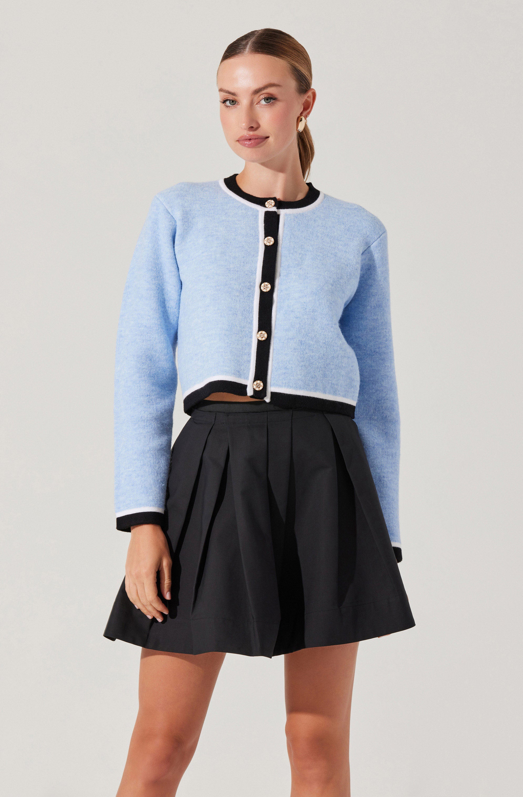 astr the label Hattie Contrast Trim Cardigan