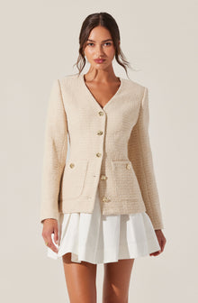 Lysanor Collarless Tweed Jacket– ASTR the Label