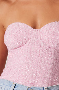 Indie Strapless Tweed Bustier Top - ASTR the Label