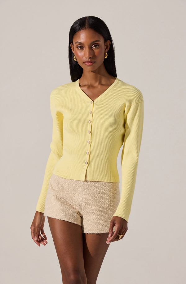 Delynn Ribbed Cardigan Sweater ASTR the Label