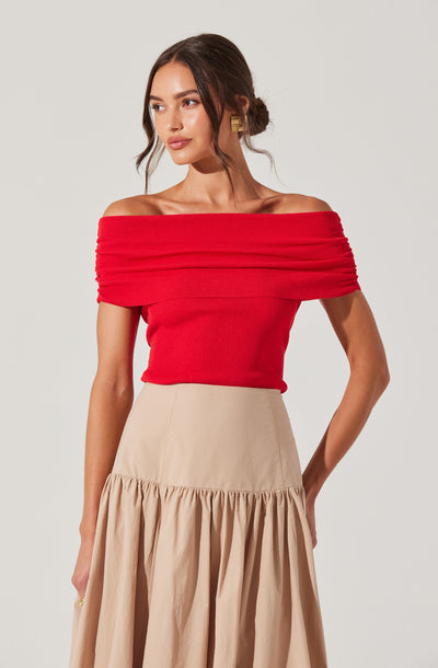 Kylin Off Shoulder Sweater Top