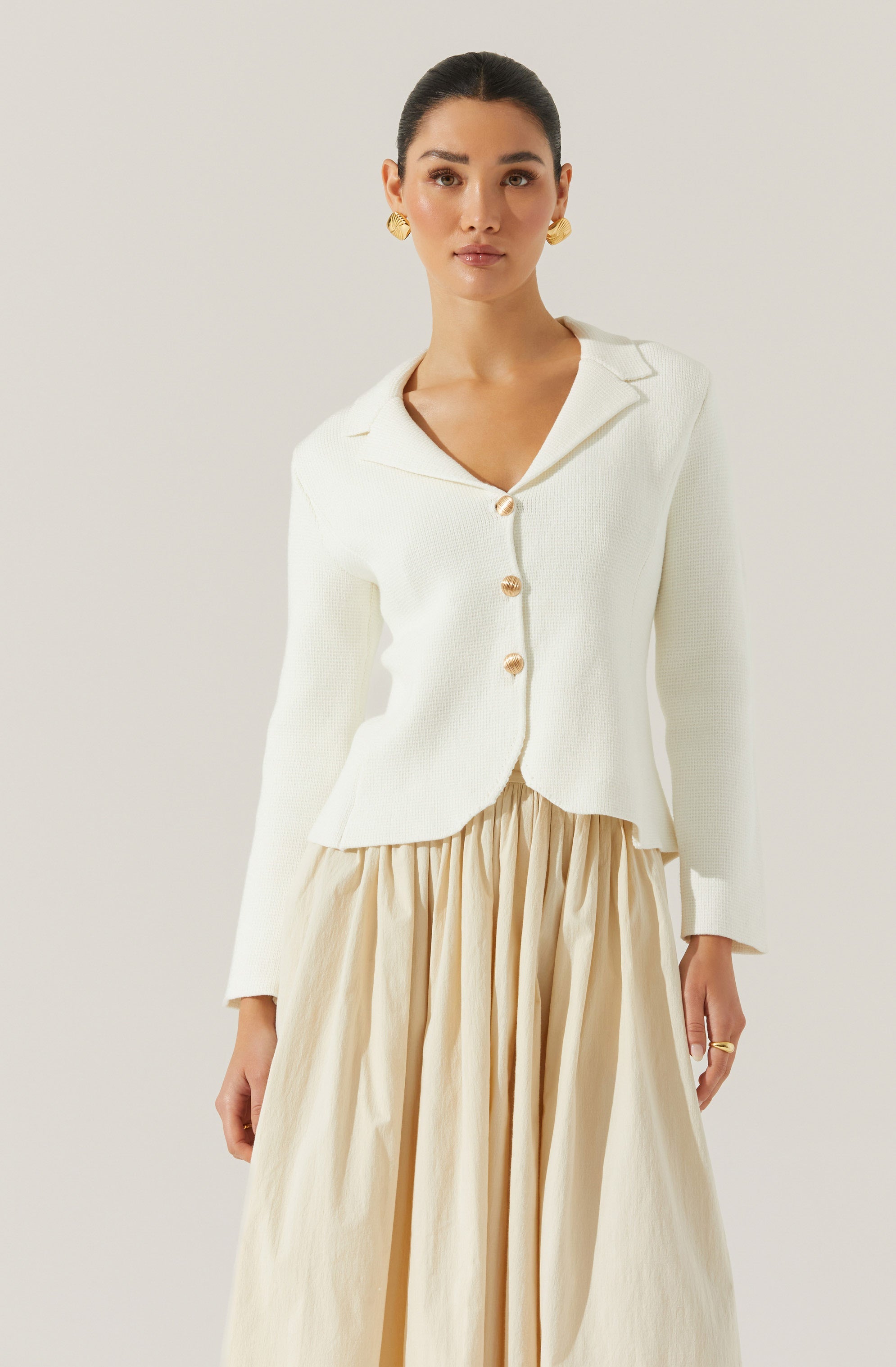 soerte（ソエルテ）の「Oversize tailored knit jacket/オーバー