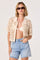 Sticky add to cart - Loren Crochet Cropped Button-Up Shirt