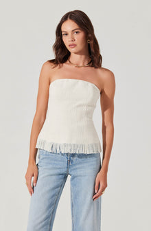 Lorene Tweed Strapless Top– ASTR the Label