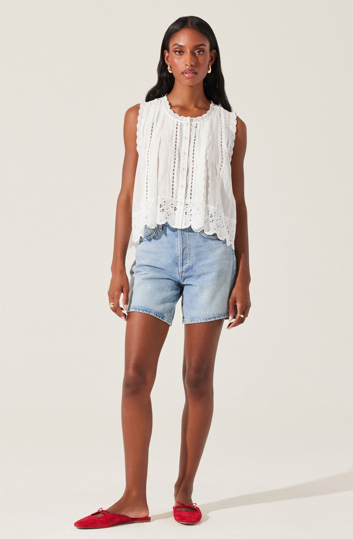 high low sleeveless top