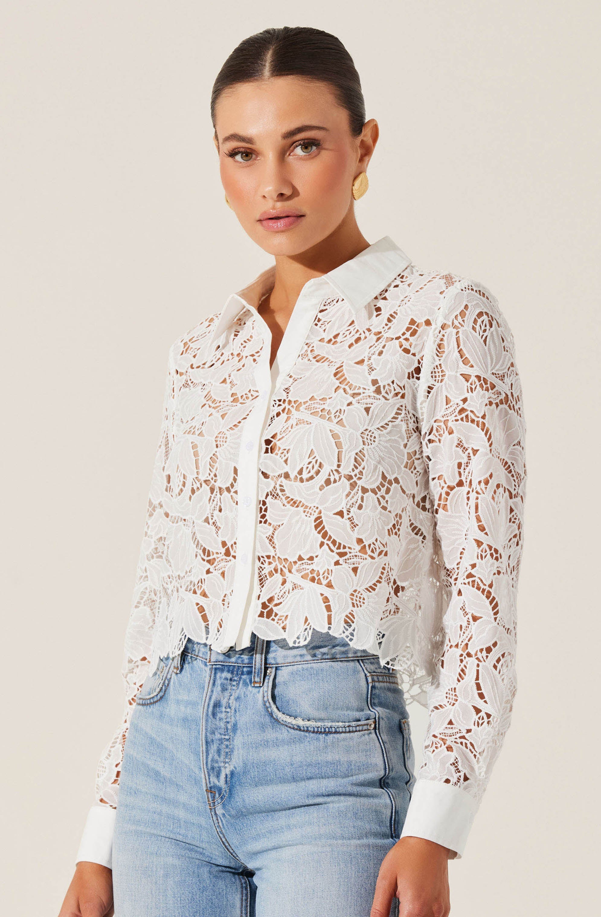 Floral Tops: Long Sleeve, Blue, Pink, Brown, White, Red
