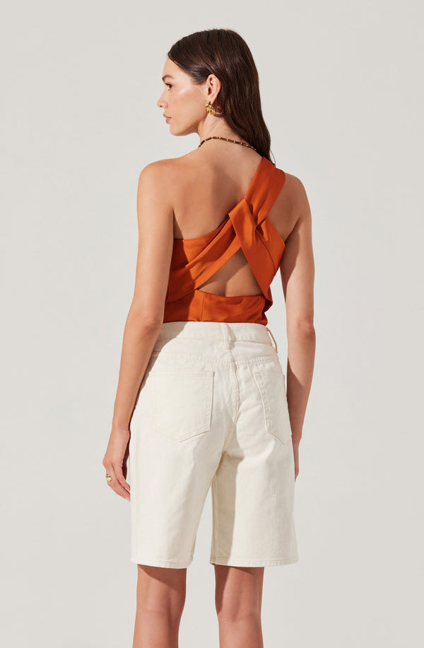 Francis Satin One Shoulder Top - ASTR the Label