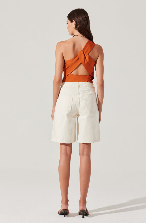 Francis Satin One Shoulder Top - ASTR the Label