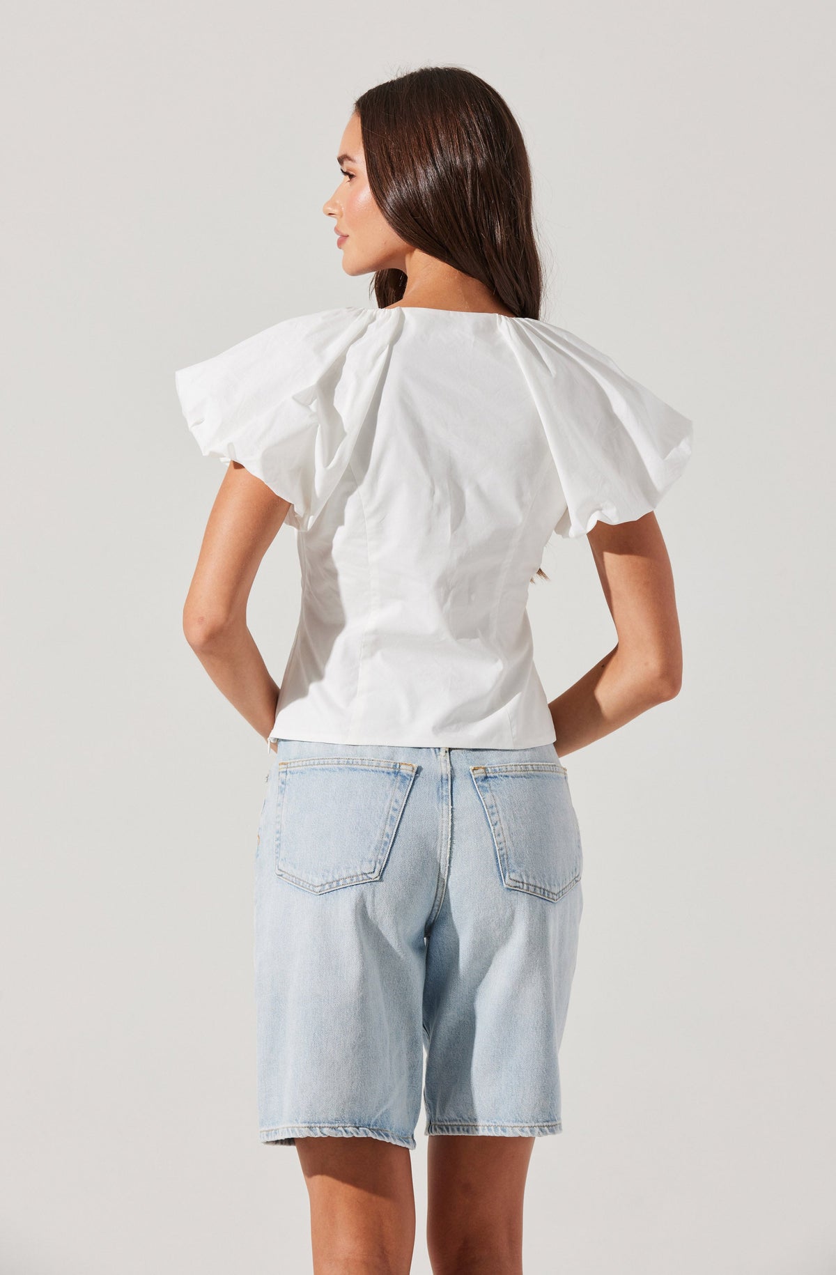 ALEXIA STAM - アリシアスタン  Embroidery Puff SleeveTop Yello アリシアスタン Embroidery Puff SleeveTop Yello