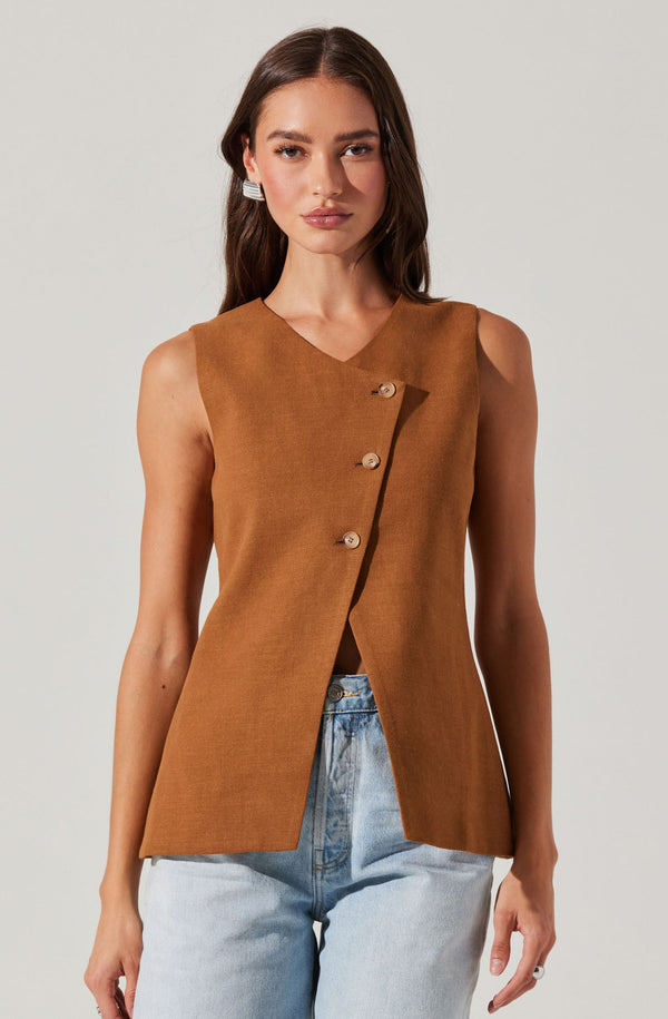 Sonja Asymmetrical Vest - ASTR the Label