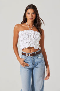 Primula Crochet 3D Floral Top - ASTR the Label