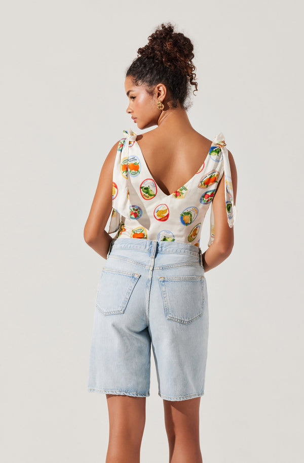 Allexina Satin Tie-Shoulder Top - ASTR the Label