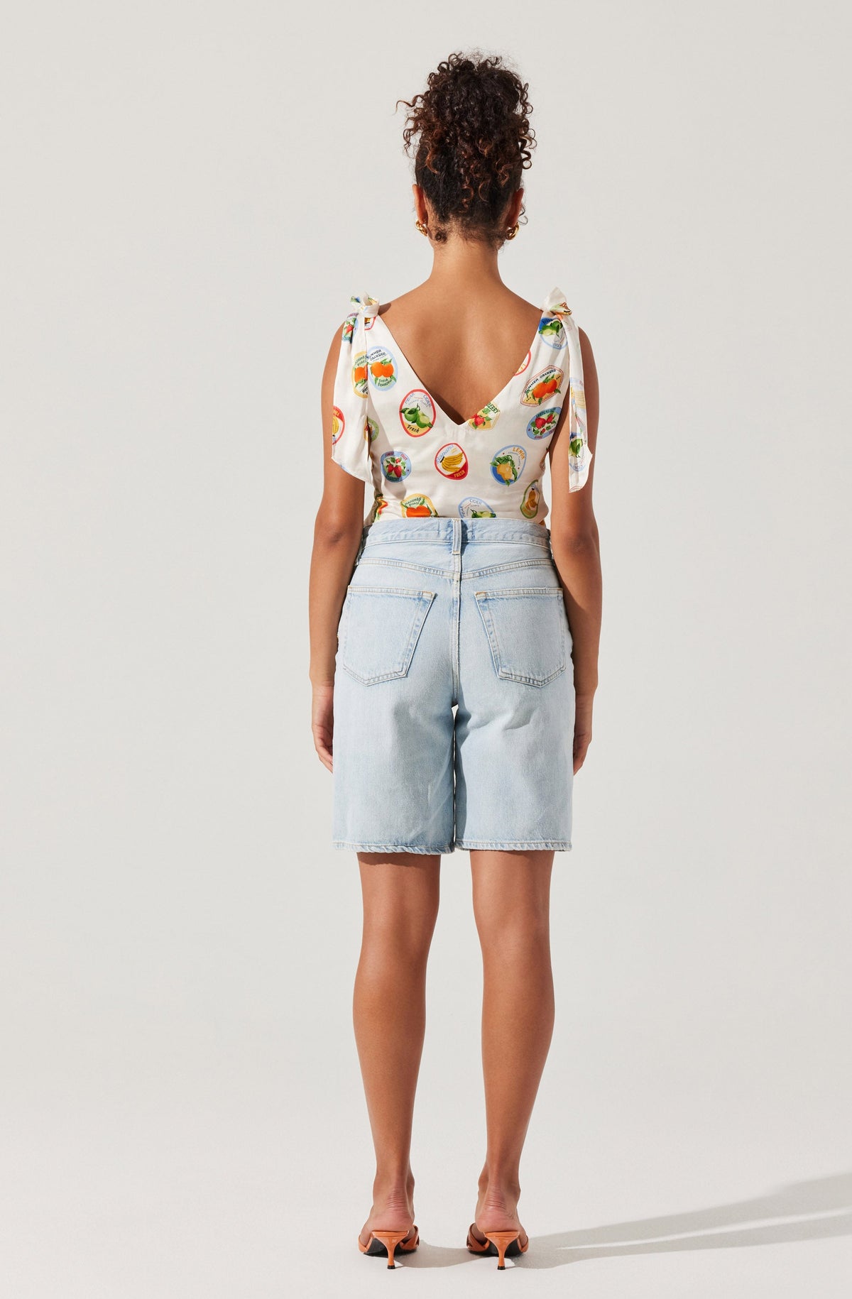 Allexina Satin Tie-Shoulder Top