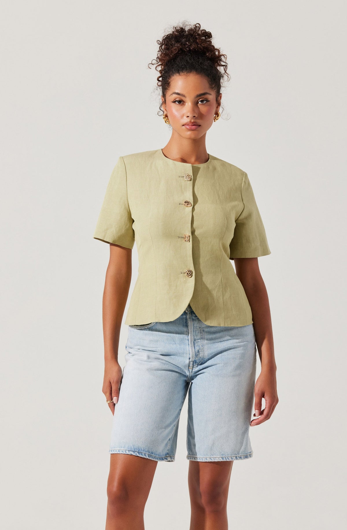 Saige Cutaway Linen Blend Jacket– ASTR the Label