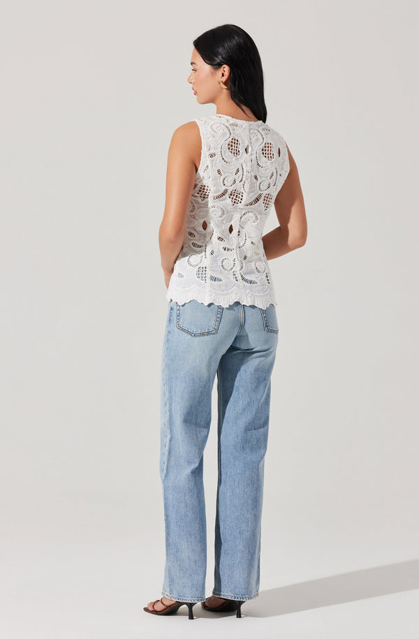 Meira Crochet Vest - ASTR the Label