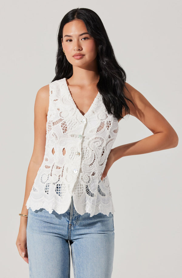 Meira Crochet Vest - ASTR the Label