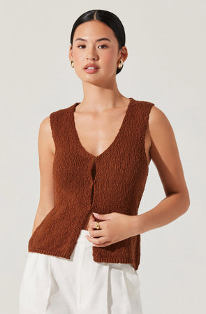 Taimi Crochet Sweater Vest - ASTR the Label