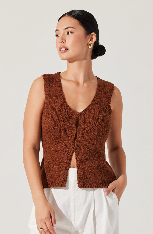 Taimi Crochet Sweater Vest - ASTR the Label
