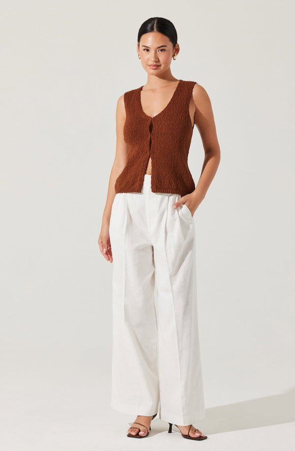 トップス JUN MIKAMI HIGHT TWIST YARN VEST JUN MIKAMI 