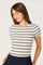 Sticky add to cart - Nikola Striped Ribbed Scoop Back Sweater Top