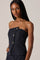 Sticky add to cart - Moina Asymmetrical Strapless Tweed Top