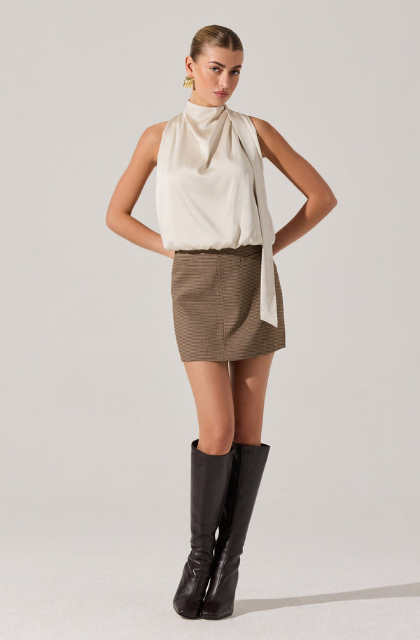 Joleisa Satin High Neck Top - ASTR the Label