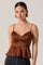 Sticky add to cart - Paislee Satin Pleated Peplum Top