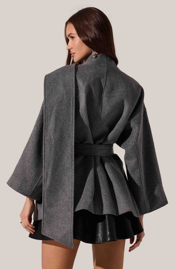 Elaxi Oversized Wrap Scarf Coat - ASTR the Label