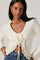 Sticky add to cart - Lacey Pointelle Tie-Front Cardigan