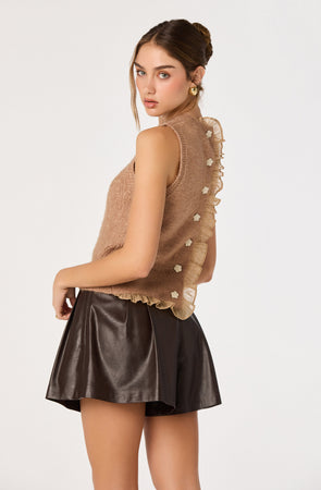 Pernille Cable Knit Sweater Vest - ASTR the Label