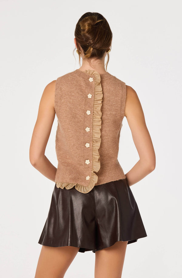 Pernille Cable Knit Sweater Vest - ASTR the Label