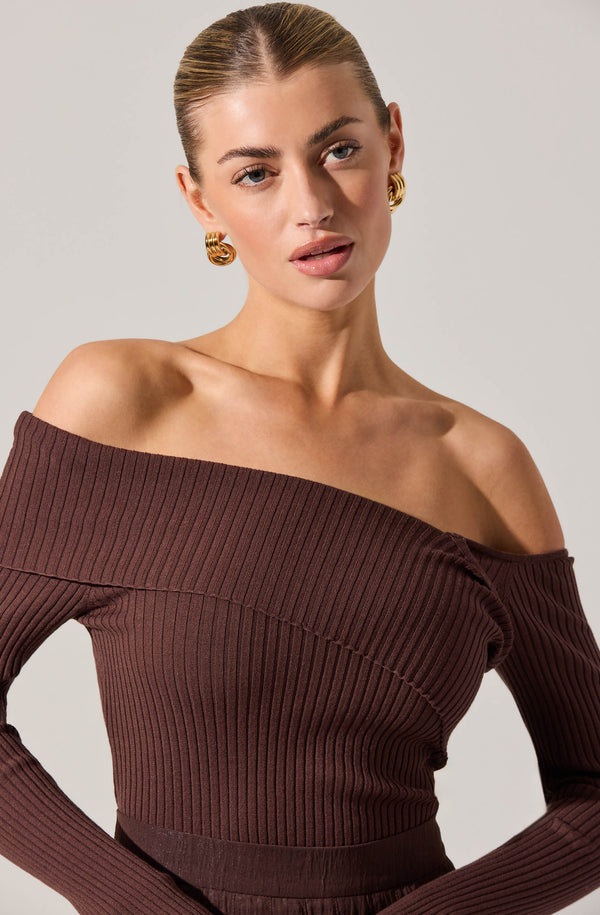 Daniella Off Shoulder Sweater - ASTR the Label
