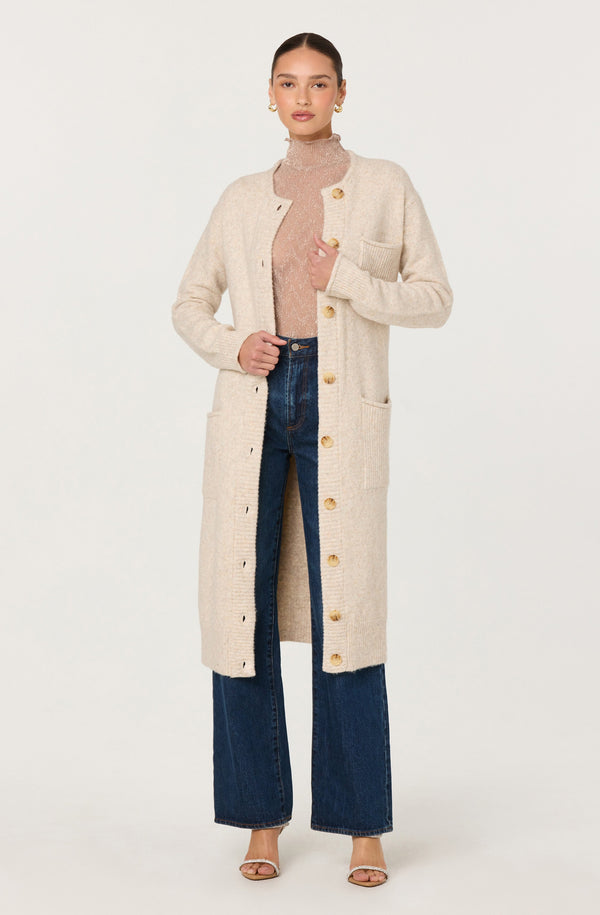 Meris Belted Longline Cardigan - ASTR the Label