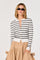 Sticky add to cart - Tawni Striped Button-Front Cardigan