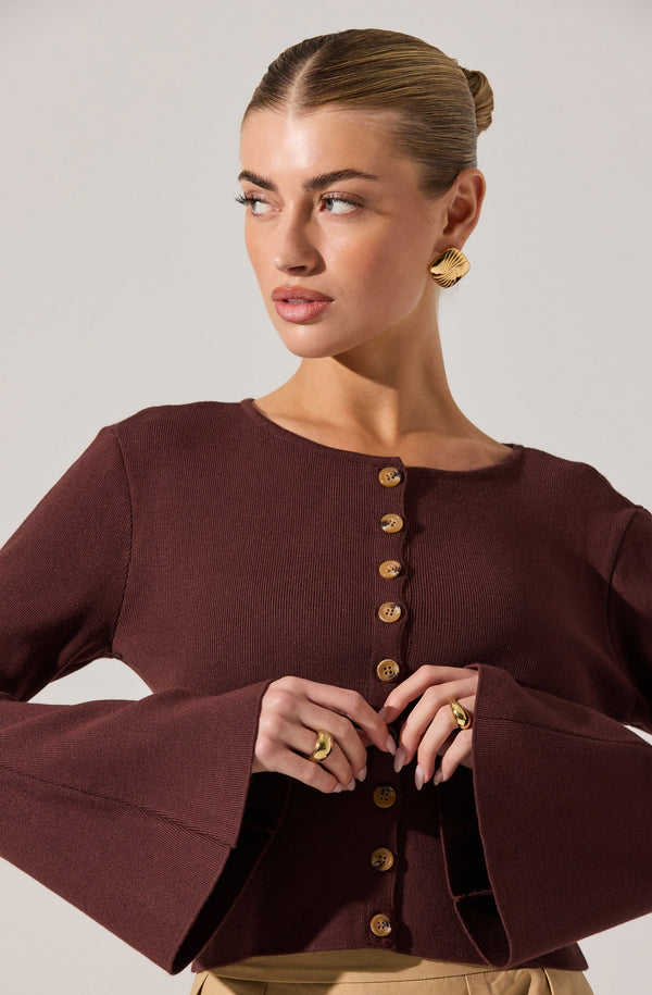 Nylah Bell Sleeve Cardigan - ASTR the Label