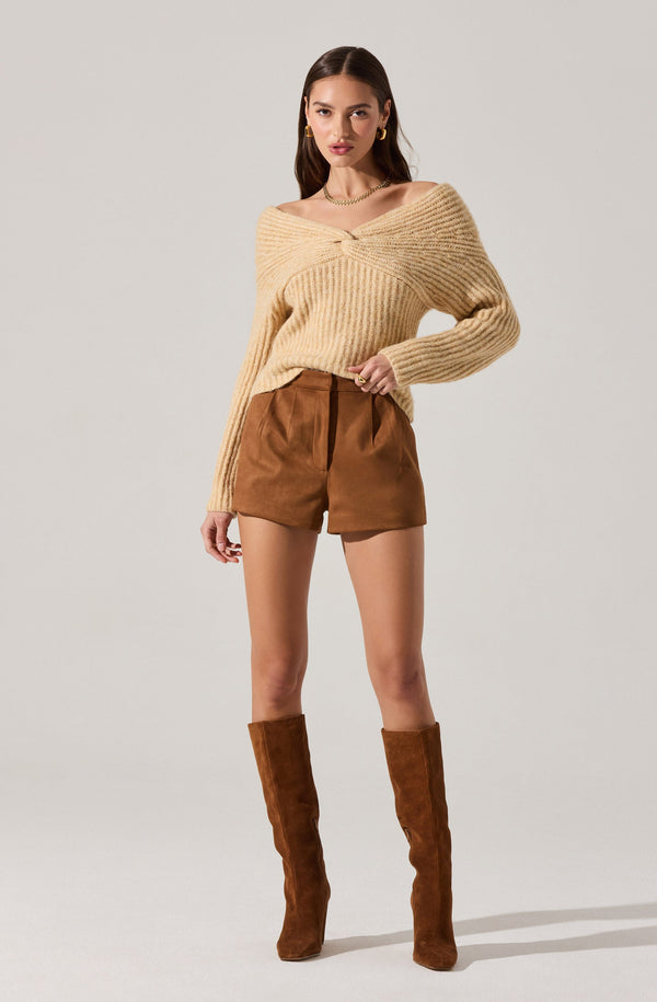 Franisbel Twist Front Sweater - ASTR the Label