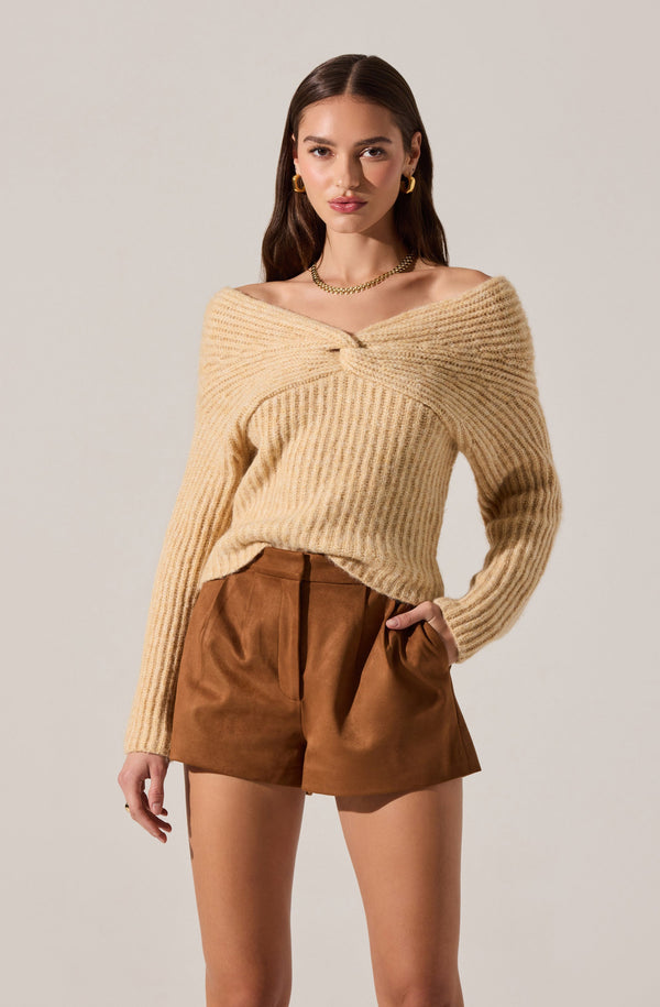 Franisbel Twist Front Sweater - ASTR the Label