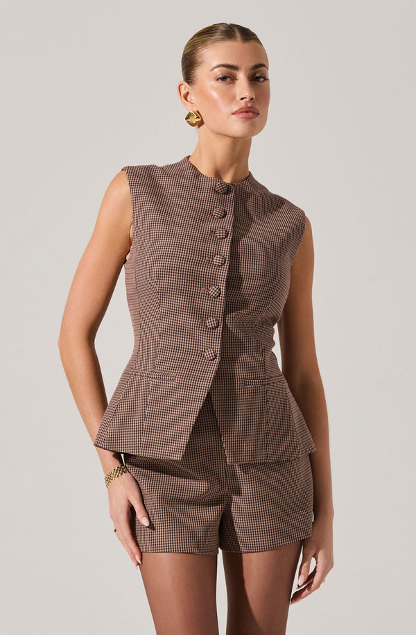 Gisselle High Neck Cutaway Vest - ASTR the Label