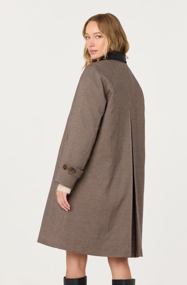 Raiden Contrast Plaid Trench Coat - ASTR the Label
