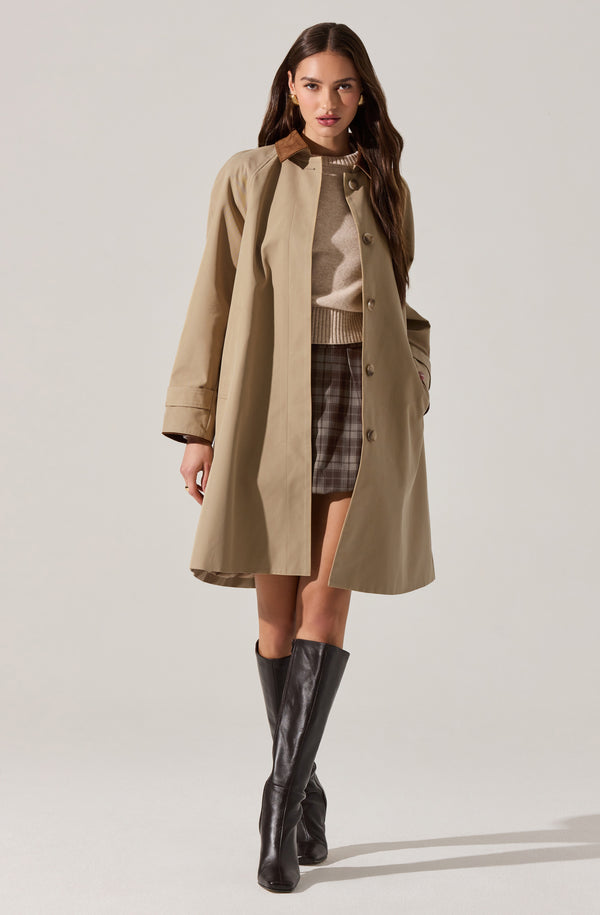 Raiden Contrast Trench Coat - ASTR the Label