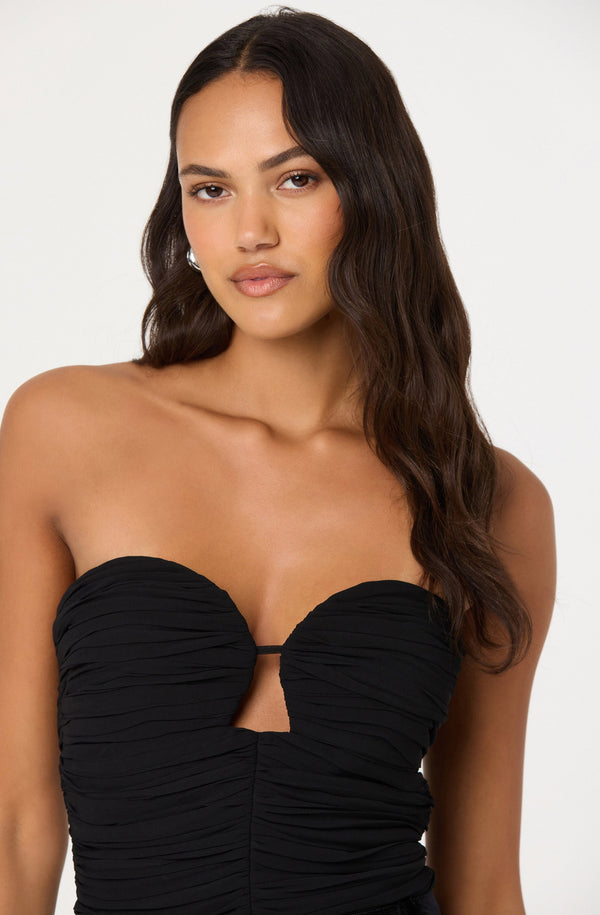 Maiya Strapless Ruched Sweetheart Top - ASTR the Label